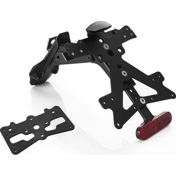 Držák SPZ Rizoma Nastavitelný držák s osvětlením SPZ a odrazkou pro motocykly DUCATI Streetfighter V4/S Černá