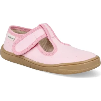 Dívčí bačkory Barefoot dětské přezůvky Milami - světle růžové Velikost: 28