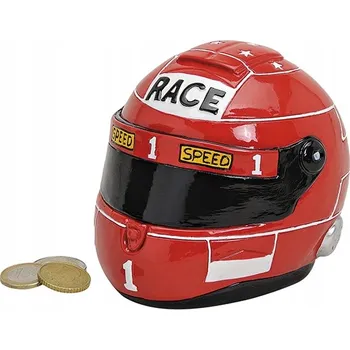 Pokladnička Pokladnička pro děti polymerová ZÁVODNÍ PŘILBA