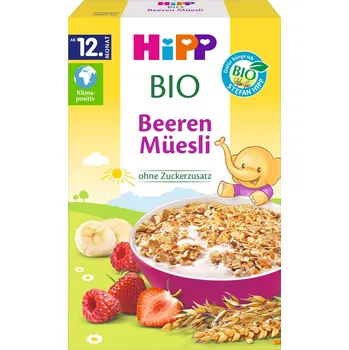 Dětská výživa Musli HiPP jahody-maliny 200 g od 12 měsíců