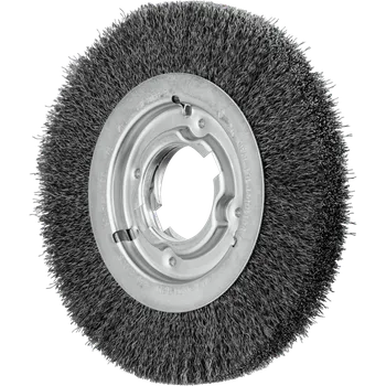 Brusný kotouč Pferd 43506101 | Rotační kartáč široký, průmyslový, zvlněný drát RBU 20025/AK 32-2 ST 0,30