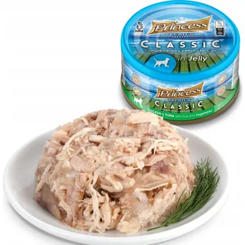 Krmivo pro kočku Mokré krmivo pro kočky filety z masa Princess Kuře Tuňák Zelenina 170g