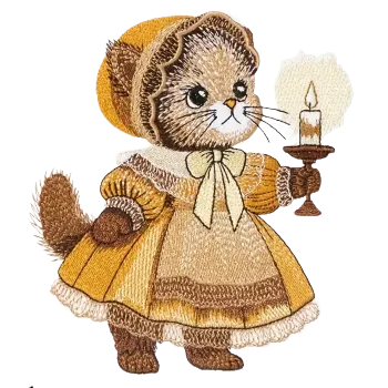 Nášivka Nažehlovací nášivka - kočička (11,0 x 12,3 cm)