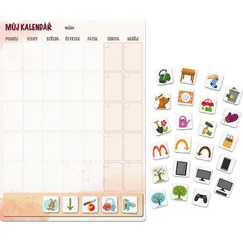 Kalendář Učení s nápadem Měsíční magnetický kalendář + sada magnetek