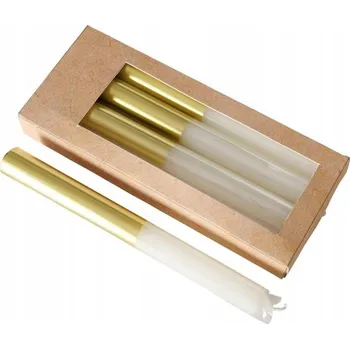 Svíčka Dekorativní parafinová svíčka bez vůně Boltze 4 ks