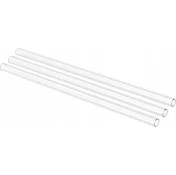 Skleněná brčka nápojová 25 cm, 3 ks