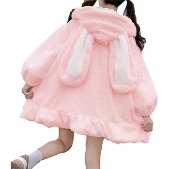 Dámská mikina Dámská mikina s kapucí s Ušima Králíka - Měkká a Teplá Harajuku - S