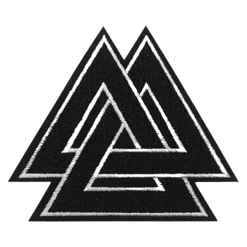 Nášivka Nažehlovací nášivka - vikingský symbol (8,5 x 7,3 cm)