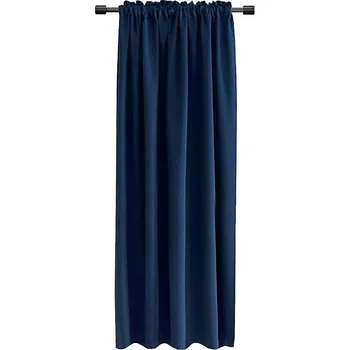 Mybesthome Rabat Blackout Zatemňovací závěs s řasící páskou, 135 × 180 cm, modrý, 1 ks