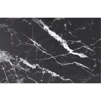 Psací stůl Deska stolu, černá, 100x62 cm, 8 mm, sklo se vzorem mramoru