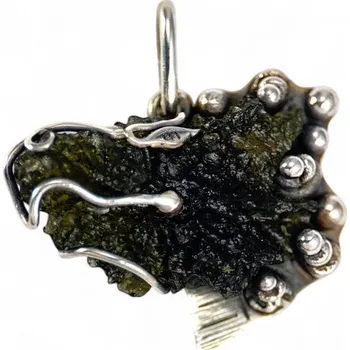 Přívěsek DRAGON, přívěsek - vltavín, stříbro 925/1000