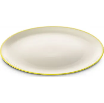 Talíř Talíř Omada SANALIVING Dinner Plate 24xh2cm Barva: bílá/zelená
