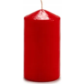 Svíčka KLASICKÁ ČERVENÁ SVÍČKA DEKORATIVNÍ OZDOBNÁ VÁLEC Ø 7 cm