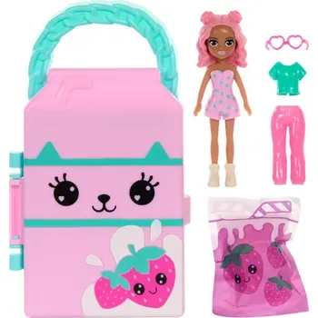 Panenka Mattel Polly Pocket - Lil' Styles Case Pink (HTV01)