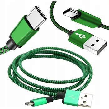 Datový kabel Kabel Lewer USB - USB typ C 1 m zelený