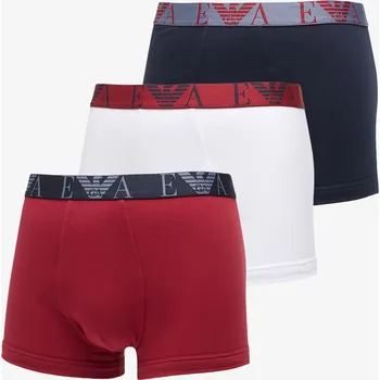 Boxerky Boxerky EA7 Emporio Armani Bottom Trunk 3-Pack Ar.Blu/ Rhubarb/ White M