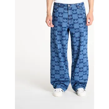 Dámské džíny Džíny adidas Monogram All Over Print Regular Denim Pants Indigo Denim 32