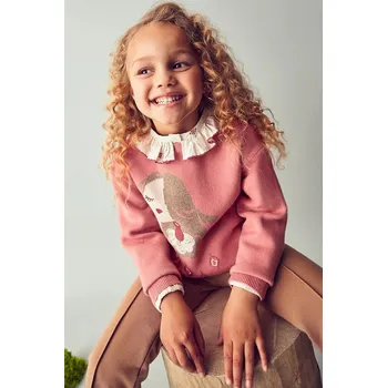 Dívčí svetr Dětský svetr Mayoral oranžová barva, 4303 4303.6C.Mini.9BYA 32X, vel. 92