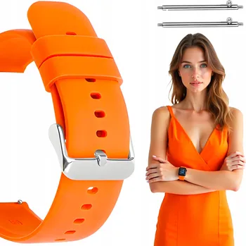 Řemínek na hodinky Univerzální řemínek Polax 18 mm oranžový