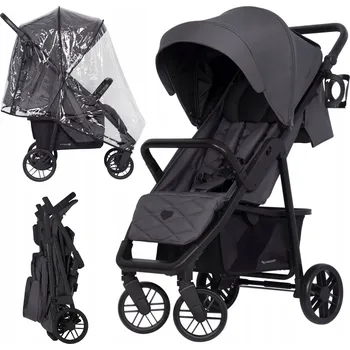 Kočárek EURO-CART FLEX Black Line DO 22 KG Černá