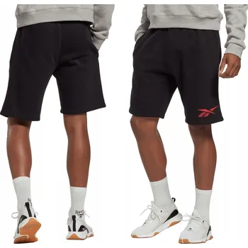 Pánské kraťasy REEBOK FLEECE KRÁTKÉ KRAŤASY PÁNSKÉ BAVLNĚNÉ HR6998 L