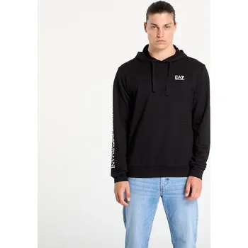 Pánská mikina Mikina EA7 Emporio Armani Train Logo Series M Hoodie Rn Black/White S