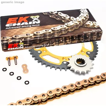 Řetězová sada pro motocykl Řetězová sada ek premium ek + jt se zlatým řetězem řady zvx3 -absolutní top kvalita 132830 stf-303-118
