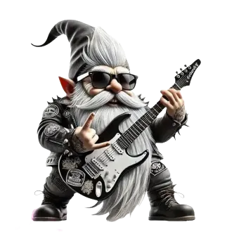 Nášivka Nažehlovací obrázek - trpaslík rocker (18,0 x 21,0 cm)