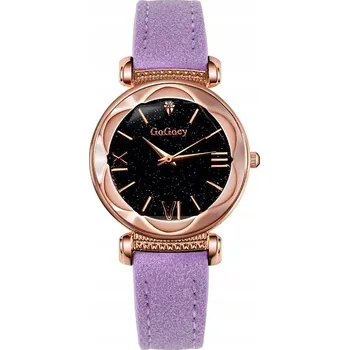 Hodinky Dámské hodinky Eko kůže POHODLNÉ Vesmírný design Quartz ELEGANTNÍ Semiš FIALOVÉ