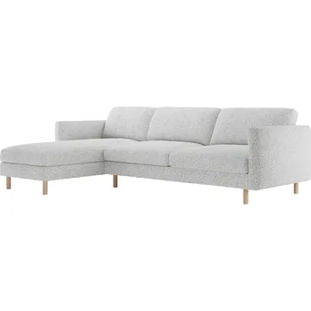 Pohovka Micadoni Šedá rohová pohovka Eden 286 cm, levá