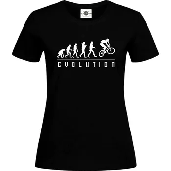 Dámské tričko Tričko Evolution Druh: Dámské, Barva: Černá, Velikost: L