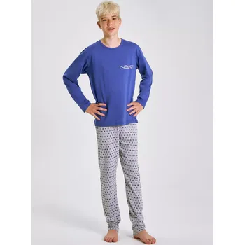 Pánské pyžamo Pyžamo Taro Emil 3506 délka/r 146-158 Z25/26 modrá 152