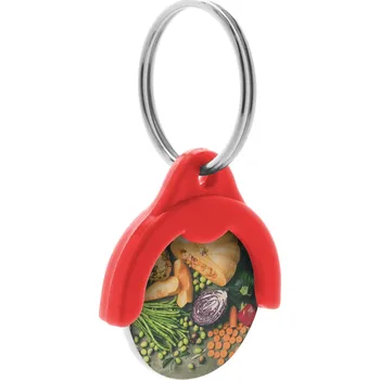 Token přívěšek na klíče se žetonem červená