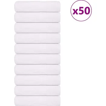 vidaXL Ručníky FROGN 50 ks bílé 50x100 cm 360 g/m²