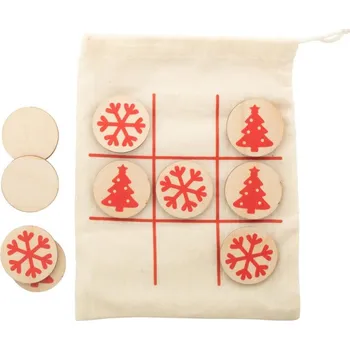 Vánoční dekorace Reklamní OXO Xmas piškvorky, sněhové vločky & vánoční stromeček, přírodní