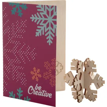 Reklamní CreaX vánoční přání, vločka, přírodní