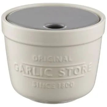 Lis na česnek Dóza na česnek včetně struhadla Innovative Kitchen, bílá - Mason Cash