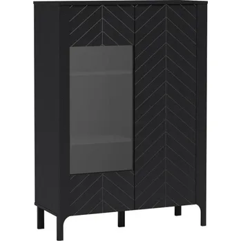 Knihovna Casarredo Vitrína na nohách 2D KENORA černý Painflow