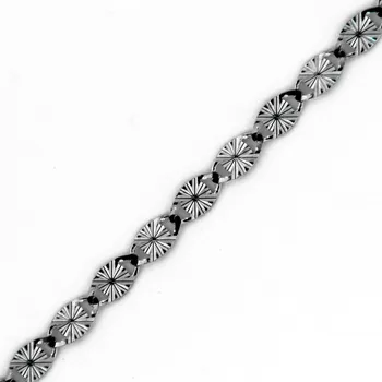 Náhrdelník Zlatý řetízek z bílého zlata GVBL/030/D1/W, vel. 45, 1.54 g (585/1000)