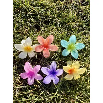 Sponka havajská květina plumérie - Barva Červená