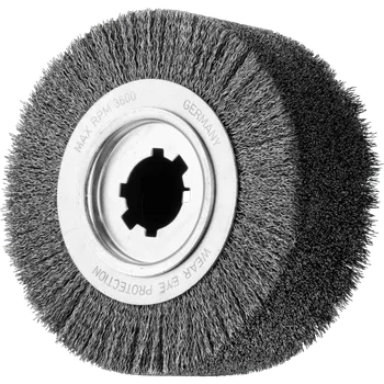 Drátěný kartáč Pferd 43506821 | Rotační kartáč na odjehlení, zvlněný drát RBU 250100/50,8 ST 0,50