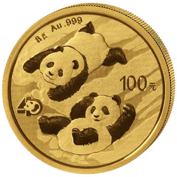 Zlatá investiční mince Panda 8g | 2022 (40. výročí)