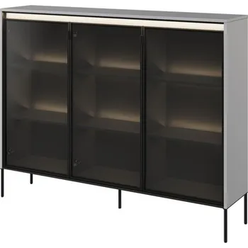 Vinotéka Casarredo Vitrína 3D s LED IPOLIS šedá/černá