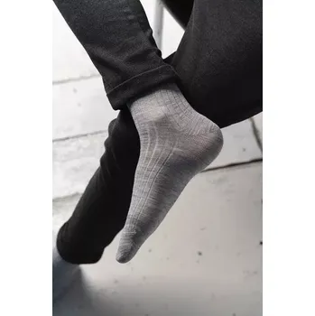 Sada pánského spodního prádla Pánské žebrované ponožky Steven art.130 Merino černá 44-46