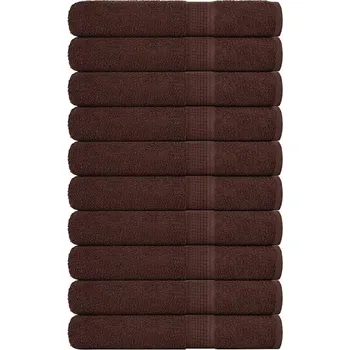 vidaXL Saunové osušky FROGN 10 ks hnědé 80x200 cm 360 g/m²