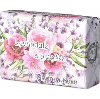 Mýdlo MÝDLO 200g LEVANDULE A PIVOŇKA v dárkovém balení