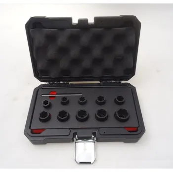 Hlavice na poškozené šrouby 3/8" 9-19 mm, sada 11 dílů - QUATROS QS50928