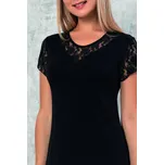 Dámská noční košile COCOON SECRET černá s krajkou - XL