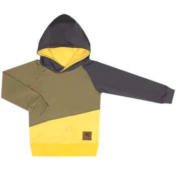 Pánská mikina Pánská mikina s kapucí TRIO Žlutá Velikost: XL