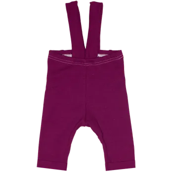 Kojenecké oblečení Tříčtvrťáčky ŽEBRO s traky - borůvková Velikost: 56